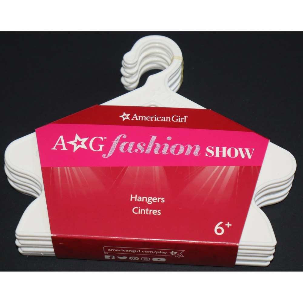 American Girl Fashion Show White Doll Hangers Set of 10 New